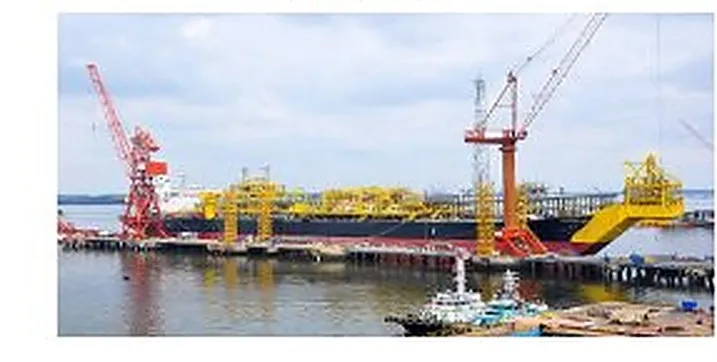FPSO vessel under construction